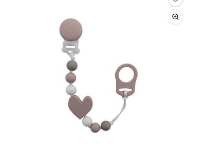 Tiny Teethers Statement Strand Pacifier Clip for infants – Heart – Style and Comfort Combined