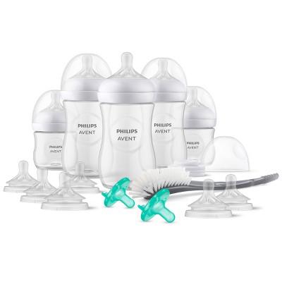 Phillips Avent Baby Bottle with Response Nipple Newborn Gift Set - Clear - 17pc: BPA-Free, Includes Bottle Brush : Target