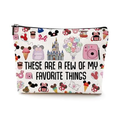 Vacation Trip Gift Fairytale Fans Makeup Bag Mouse Family Trip Snacks Cosmetic Bag Fairy Tales Gifts Cartoon Character Lover Gift Mouse Ice Cream Trav