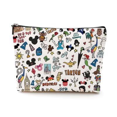 Magic Kingdom Gift Fairytale Fans Cosmetic Bag Movie Characters Collage Makeup Bag Fairy Tales Gifts Cartoon Character Lover Gift Mouse Travel Toiletr