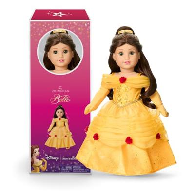 American Girl, Disney, Princess Belle, 18-inch Doll, Long Wavy Brown Hair, Brown Eyes, Includes Accessories, Ages 6+