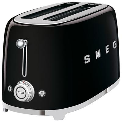 Smeg 50s Style Retro Long Slot Toaster - 4-Slice - Black | Best Buy Canada