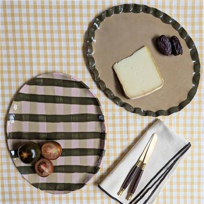 Pink & Smokey Olive Gingham – An Englishmans Home