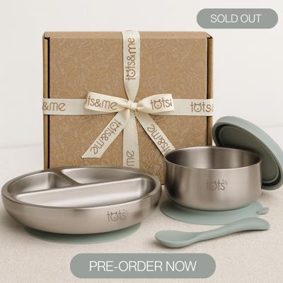 Stainless Steel Weaning Gift Set | First Tastes Gift Set – Tots & Me
 – Tots&Me