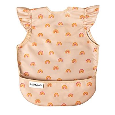 Tiny Twinkle Mess Proof Baby Bib for Girls | Waterproof Toddler Bib for Eating | Baby Apron for Feeding | Machine Washable | Perfect Shower Gift (Boho