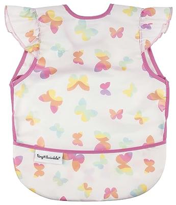 Tiny Twinkle Mess Proof Baby Bib for Girls | Waterproof Toddler Bib for Eating | Baby Apron for Feeding | Machine Washable | Perfect Shower Gift (Butt