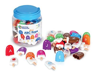 Learning Resources Mini ABC Pops – Alphabet Toys, ABC Puzzle, Phonics Games for Toddlers, Fine Motor Toys, Play Food Set, Preschool Activities, Sensor