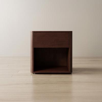 Connect Bedside Table in Dark Walnut | 1 Drawer Nightstand | Ineshi