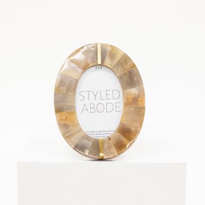 Oval Horn Picture Frame 4x6