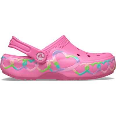 Kids Classic Heart Lights Clog - Crocs