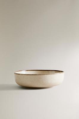 PORCELAIN BOWL WITH ANTIQUE FINISH RIM - Light ecru | ZARA United Kingdom