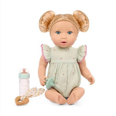 LullaBaby 14 Baby Doll & Disappearing Milk Bottle Set - Blue Eyes Blonde Hair : Target
