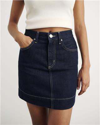 Cora Denim Mini Skirt in Raw Wash | JAG