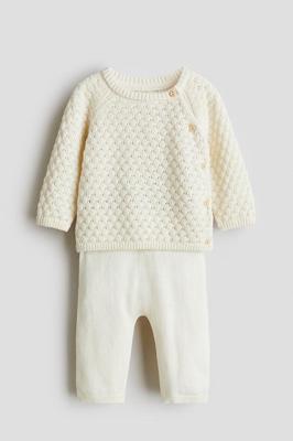 2-piece cotton set - cream - 1131075023