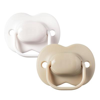 Tommee Tippee Cherry Shaped Latex Soother - 0-6 Months - 2 Pack- White & Beige | Baby Bunting AU