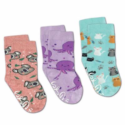 Kids Cats, Koala and Octopus Socks by Good Luck Sock