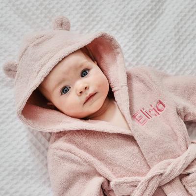 Personalised Pink Cotton Towelling Robe – My 1st Years