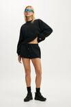 Women’s Black Plush Crew Sweatshirt | Cotton On Body Australia
