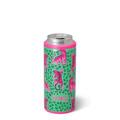 Swig Life Skinny Can Cooler, 12oz Insulated Slim Can Holder, Stainless Steel Cans Cooler, Covers for Tall Beer Bottles, Beach Accessories for Women (E