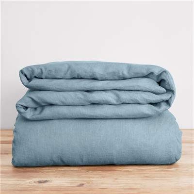 French Flax Linen Quilt Cover in Marine Blue – I Love Linen