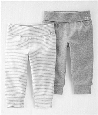 Stripe, Heather Grey Baby Organic Cotton Grow-With-Me Joggers | Carter’s Oshkosh Canada