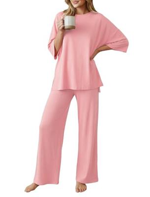 PATPAT Lounge Sets for Women Short Sleeve Pajama Set Soft Comfy Elastic Pjs 2 Piece Loungewear Outfits with Pockets, S-XXL