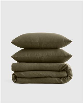 Linen Duvet Cover Set | Quince in Dusty Olive