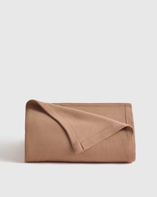 Luxury Organic Cotton Bed Blanket in Rust