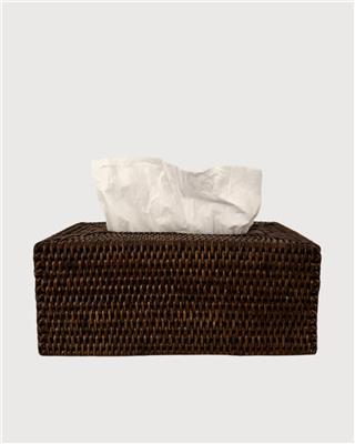 Rattan Tissue Box Holder, Rectangular