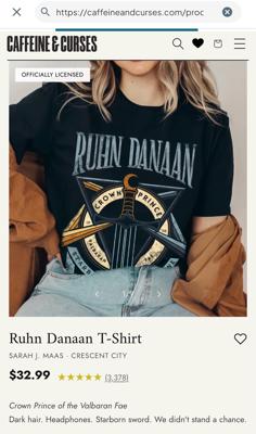 Ruhn Danaan Shirt | Crescent City Merch | SJM