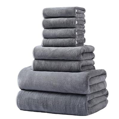 TopLLC Bath Towels 8-Piece Towel Set 2 Bath Towels 2 Hand Towels 4 Washcloths 600GSM Hotel-Grade Dry Bathroom Soft Spa Collection For Bath Beach Gym b