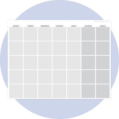 Aesthetic Magnetic Monthly Calendar: Sticks to Anything – Mighty + Bright