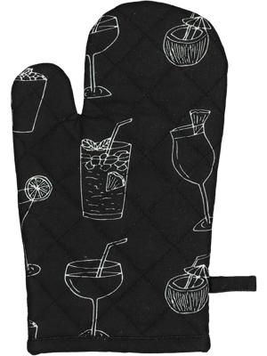 Black Printed Oven Gloves – PEP Online