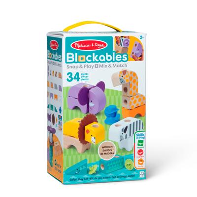 Blockables - Kit de jeu Safari 34 pièces - Préscolaire