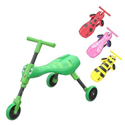 Scuttlebug 3-Wheel Foldable Ride-On Tricycle for 1+ Year Old Boys and Girls, Grasshopper Trike, Antennae Handlebar, Develop Your Toddler’s Balance and