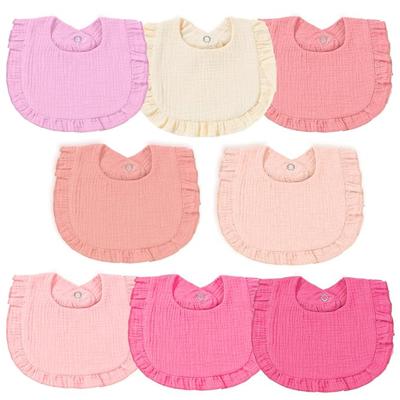 Amazon.com: duludulu Baby Muslin Bibs, Bandana Drool Bib for Girls, Adjustable 100% Cotton Soft Baby Bibs for Drooling and Teething Organic Solid Colo
