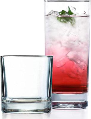 Amazon.com | Everyday Drinking Glasses Set of 8 Drinkware Hurricane Glasses, Kitchen Glasses for Cocktail, Iced Coffee, Beer, Ice Tea, Wine, Whiskey,