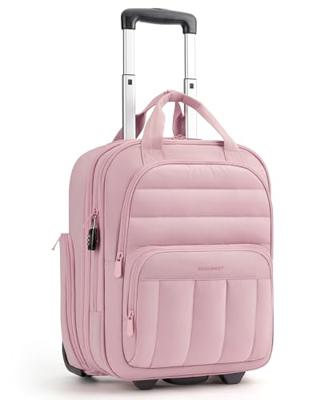 BAGSMART Underseat Carry on Luggage with Wheels, 16-inch Under Seat Luggage, Lightweight Travel Luggage Travel Suitcase for Women, Personal Item Bag,