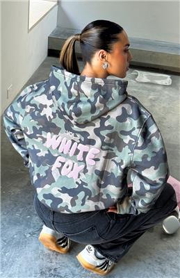 Offstage Printed Oversized Hoodie Washed Camo | White Fox Boutique