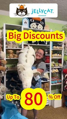 🐰 Jellycat Sale Alert – Big Discounts Up to 80% Off! [Video] | Jelly cat outlet, Jellycat store outlet, Plush toys