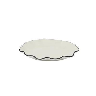 Assemble Winslow Ceramic Plate Ivory & Black 19 x 2cm | Minimax