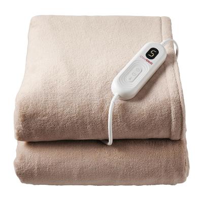 StaySnug Velvety Taupe Heated Throw | Lakeland