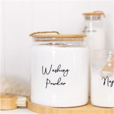 Glass Jar with Bamboo and Twine Lid - 4L - Little Label Co