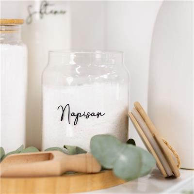 Glass Jar with Bamboo and Twine Lid, 2L L – Little Label Co