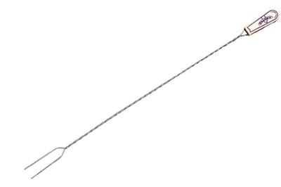 Franks Campfire Sticks with Wooden Handle, Silver, 34-in, for Camping