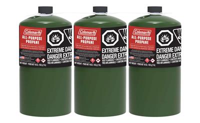Coleman Propane Cylinder Gas Cylinder/Canister, Fuel For Camping Stoves, Lanterns & Heaters, 16-oz,