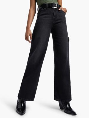 Womens Charcoal Wide Leg Jeans | Bash