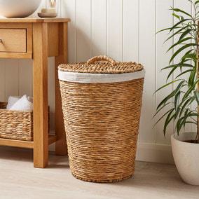 Natural Wicker Laundry Basket | Dunelm