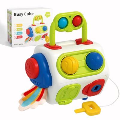 Busy Cube for Toddlers 1 Years Old, Montessori Toys for 1 Year Old - Ideal Gifts for 1 Year Old Boys Girls - Airplane Plane Car Travel Toys for 6 to 1