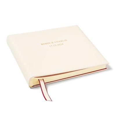 14 Plain Wedding Photo Album in Off-White | Aspinal of London